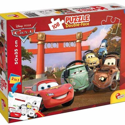 Lisciani Slagalica 108 Delova-Cars 2 u 1 Složi i Oboji 31684