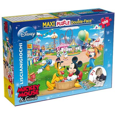 Lisciani Slagalica 108 Delova-Maxi Miki Maus 2u1 Složi i Oboji 31715