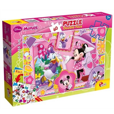 Lisciani Slagalica 60 Delova-Mini Maus 2u1 Složi i Oboji 31678