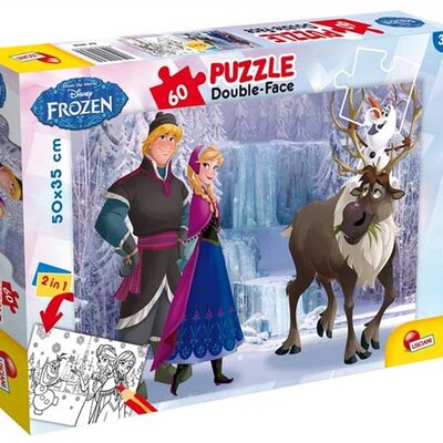 Lisciani Slagalica 60 Delova Frozen 2u1 Složi i Oboji 31663