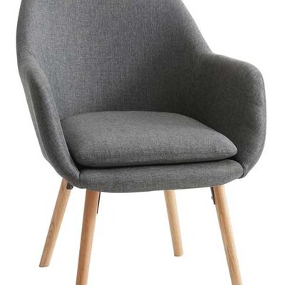 Fotelja Grej tkanina siva