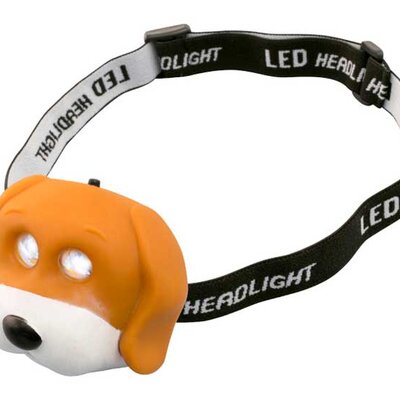 Dečija LED naglavna baterijska lampa sa trakom za glavu Pas HLP2D