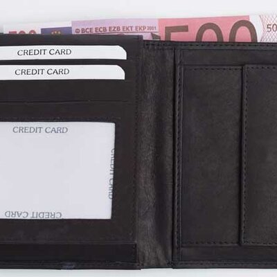 Muški kožni novčanik Crni 7258 16NMH7258