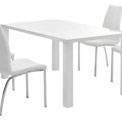 Trpezarijska garnitura Omix Sto i 4 stolice bele