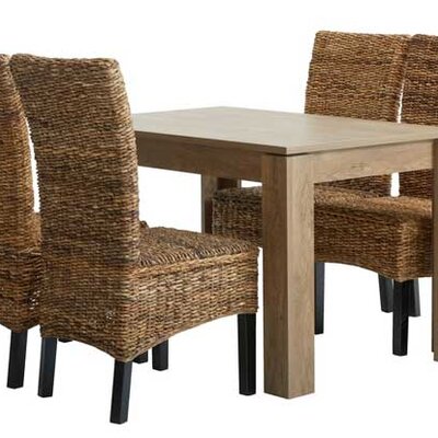 Trpezarijska garnitura Videj Sto i 4 stolice natur