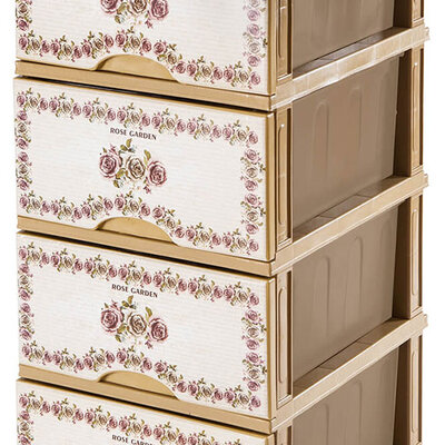 Komoda Sa 4 Fioke Od Polipropilena Rose Garden Violet House