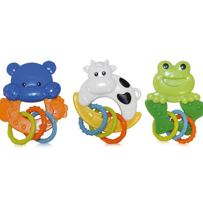 Lorelli Zvečka za bebe Životinje - kravica, meda, žaba
