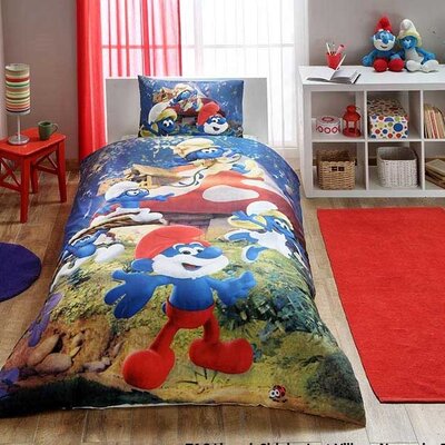 Dečija pamučna posteljina Štrumpfovi