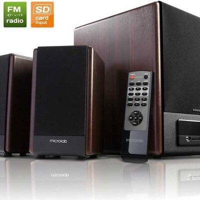 Microlab FC530U 2.1 zvučnici FM Radio SD USB Daljinski upravljač