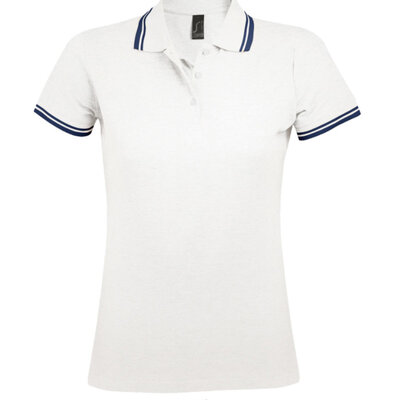 Sols Pasadena Ženska majica sa kragnom vel. L White/Navy 00578