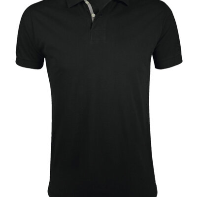 Sols Portland Muška majica sa kragnom vel. 3XL Black 00574