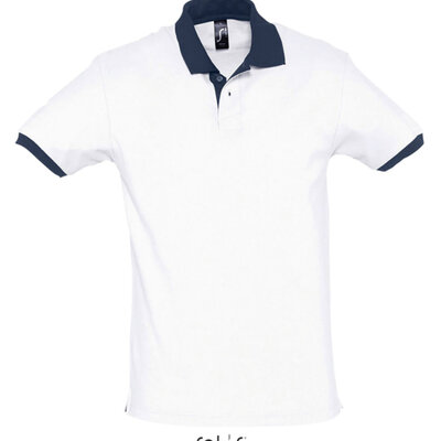 Muška majica sa kragnom veličina S Sols Prince White/French Navy 11369