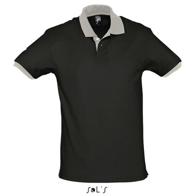 Muška majica sa kragnom veličina S Sols Prince Black/Grey 11369