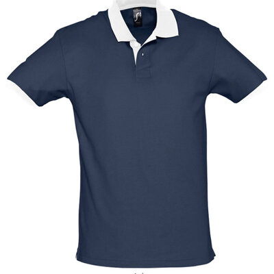 Muška majica sa kragnom veličina XXL Sols Prince French Navy/White 11369