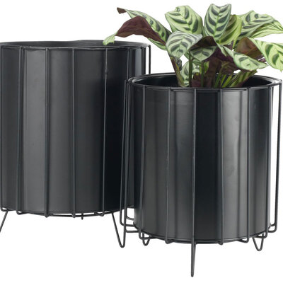 Saksije Od Čelika i Cinka - 2 Komada