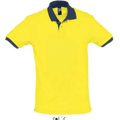 Muška majica sa kragnom veličina S Sols Prince Lemon/French Navy 11369