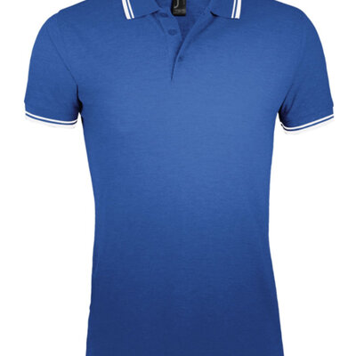 Polo majica za muškarce veličina L Sols Pasadena Royal Blue/White 00577