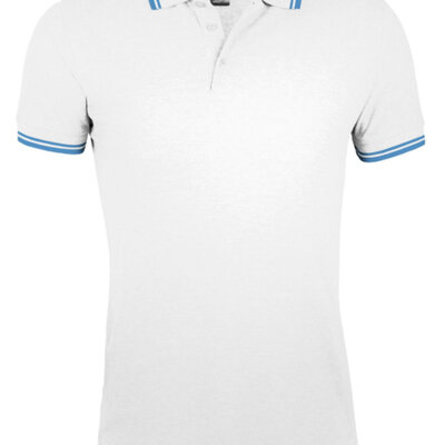 Polo majica za muškarce veličina XL Sols Pasadena White/Aqua 00577