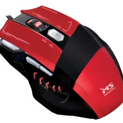 MS Samurai pro gaming žični miš crvena