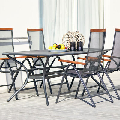 Baštenska garnitura Laura Sto i četiri podesive stolice