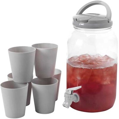 Bokal sa slavinom i 6 čaša 3.8L