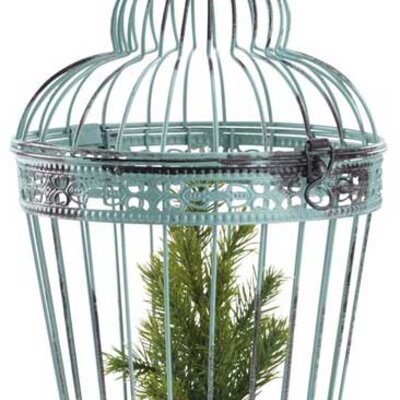 Ukrasni kavez za saksiju sa cvećem Svetlo zelena