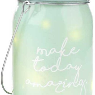 Fenjer u obliku tegle sa LED svetlom Zeleni