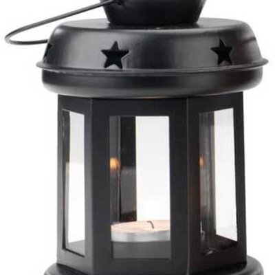 Fenjer za malu sveću Valley2 crni