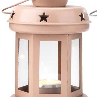 Fenjer za malu sveću Valley2 Svetlo Ružičasta