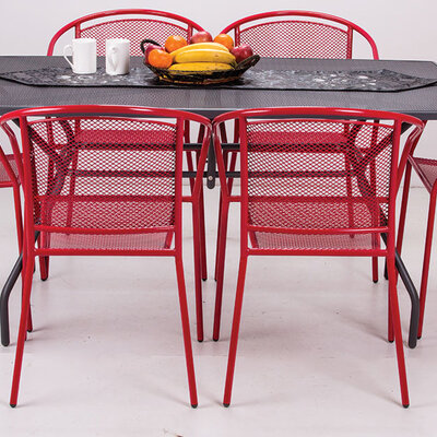 Baštenska, Metalna, Garnitura Cefalu-Red - 6 Stolica i Sto