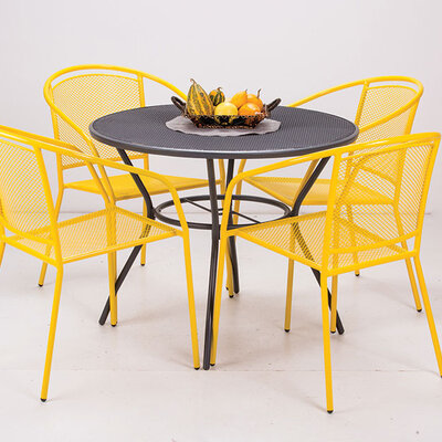 Baštenska Garnitura Noto Yellow - 4 Stolice i Sto