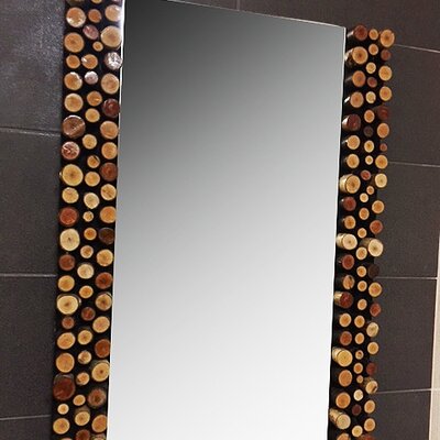 Ogledalo za kupatilo sa tikovinom sa dve strane