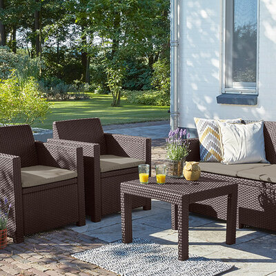 Curver Alabama Baštenska Garnitura - Dvosed, 2 Fotelje i Sto