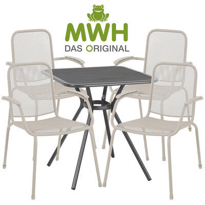 MWH Das Original Baštenska Garnitura Light Grey