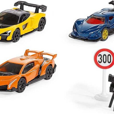 SIKU Igračke Automobilčići za decu - Set super automobili Lamborghini Veneno,  Apollo I.E. i McLaren Senna 6328