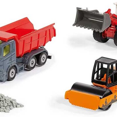 SIKU Igračke set Građevinske mašine Kamion bager valjak 6329