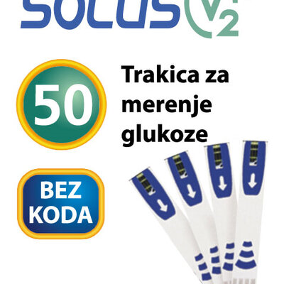 Test trake za merač glukoze u krvi SOLUS V2 pakovanje 50 kom