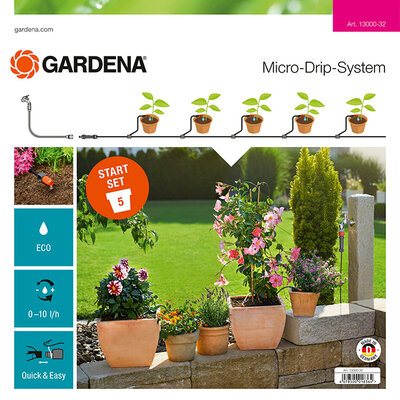 Gardena kap-po-kap sistem za zalivanje do 5 saksija GA 13000-32
