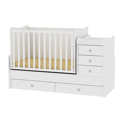 Lorelli Drveni bebi krevetac Maxi Plus White 3u1 10150300024