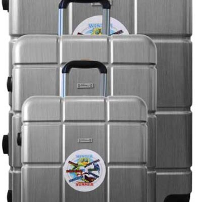 Set ABS Kofera sa točkićima i teleskopskom ručkom GL-98 Sivi