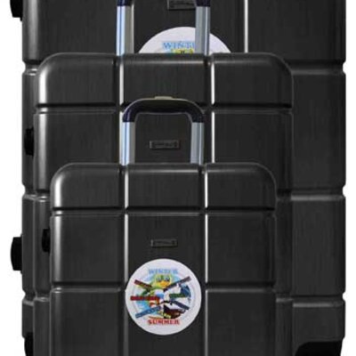 Set ABS Kofera sa točkićima i teleskopskom ručkom GL-98 Crni