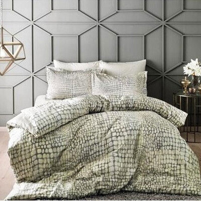 Digital saten posteljina za bračni krevet Crocodile