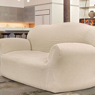 Bielastična presvlaka za dvosed bež