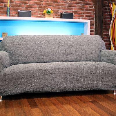 Bielastična presvlaka za trosed siv