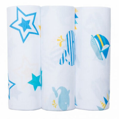 Višenamenske Bambus pelene set od 3 komada - plave