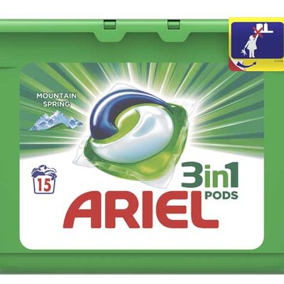 Ariel 3in1 Pods Regular Kapsule praška za pranje veša 15kom.