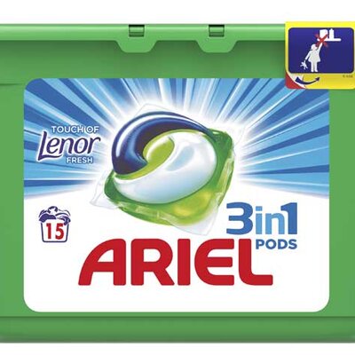Ariel 3in1 Pods Touch of Lenor Kapsule praška za pranje veša 15kom.