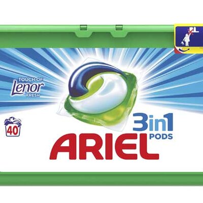 Ariel 3in1 Pods Touch of Lenor Kapsule praška za pranje veša 40kom.