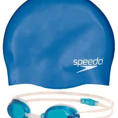 Dečiji set za plivanje Speedo Jet kapa i naočare 4050200152 plava