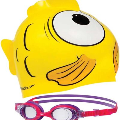 Dečiji set za plivanje Speedo Sea Squad kapa i naočare 5030101290 žuta